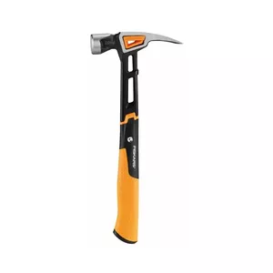 Claw hammer Fiskars 1020214, steel head, Black/Metallic Orange, 820 g, 342 mm