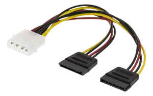 Power cable DELTACO 00200003 for two SATA SSD hard drives, dual SATA power connector