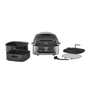 Ninja AG301 Hot Air Fryer 1750 W 5.7 L Capacity 1 kg Food Capacity Black Buttons Built-in Display Dishwasher-proof Parts Baking and Frying Functions