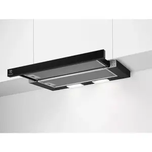 Полувстраиваемая вытяжка Electrolux LFP326FB — ширина 598 мм, 410 м³/ч, LED-подсветка, алюминиевый фильтр