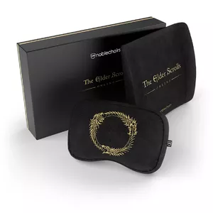 Spilvenu komplekts noblechairs The Elder Scrolls Online melns — 2 gab., jostas un galvas spilvens