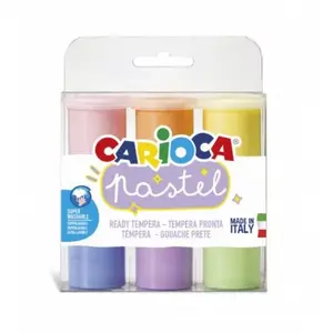 Tempera krāsa Carioca 43185 25 ml burka Zila Zaļa Oranža Rozā Violeta Dzeltena