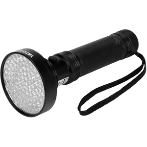 Rokas lukturis YATO YT-08582 — UV LED 100 diodes, alumīnija korpuss, AA baterija, IP20, 195 mm, galvas Ø78 mm