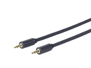 Vivolink PROMJLSZH1 Audio Cable with 3.5mm Male to 3.5mm Male Connectors 1 m Black Tinned Copper AWG 24 Gold Plated Contacts
