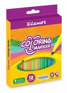 Luxor 6101/12BOX flomāsteri, 12 gabalu komplekts