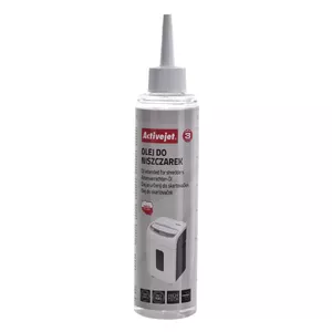 Shredder oil ActiveJet ASO-250, maintenance oil for office shredders, 250 ml bottle with applicator