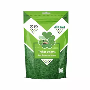 Granulētas zālāja mēslojums AGROCHEMA 1 kg — 1 kg iepakojums, granulēta formula