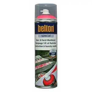 Spray Paint for Wood Belton AEROSOLS WOOD MARKING PAINT 360° RED, 5 (manual marking aerosol)
