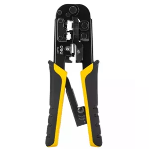 Kabeļu krimpēšanas rīks Deli Tools EDL4971 200 mm Melns Dzeltens