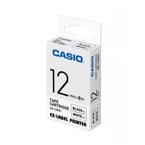 Лента для маркировки Casio XR-12WE1 Черная на белом