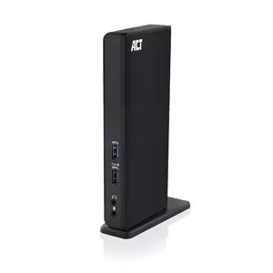 ACT AC7049 universālā USB-C un USB-A dokstacija diviem HDMI monitoriem ar DisplayLink tehnoloģiju, Gigabit Ethernet un USB 3.2 Gen 1 portiem