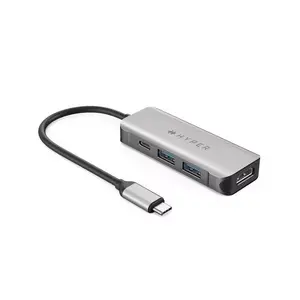TARGUS HD41-GL Laptop Docking Station with USB 2.0 Type-C Host Interface, HDMI, USB 2.0, and USB Type-C Hub Interfaces in Black and Grey