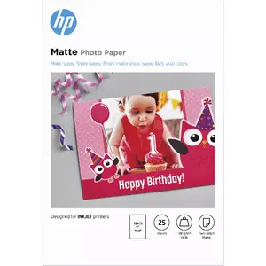 Photo paper HP Matte 180 g/m², 10 x 15 cm, 25 sheets