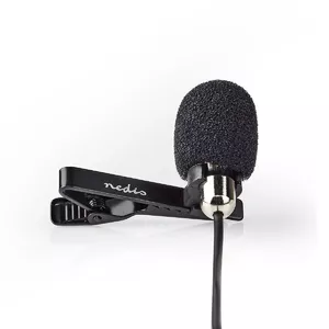 Klipšu mikrofons Nedis MICCJ105BK