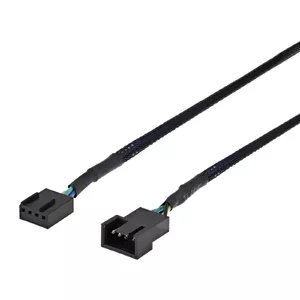 Extension cable DELTACO SSI-65 for 4-pin PWM fans, 0.6 m, black