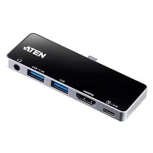 Travel USB-C Dock Incase ATEN UH3238-AT — USB-C connector, 2× USB-A (USB 3.2 Gen 1), 1× HDMI, 32×90×8.2 mm, 50 g, Silver/Black