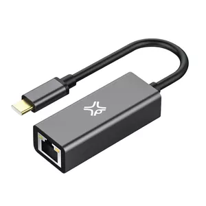 Tīkla adapteris XtremeMac XWH-ACE-13 — USB Type-C uz RJ-45, sieviešu hosta savienotājs, melns