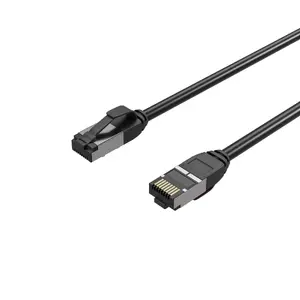 Flexline FL31-47015 Cat8.1 U/FTP tīkla patch kabelis RJ-45 40Gbps melns 0.5m