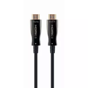 HDMI kabelis Gembird CCBP-HDMI-AOC-50M-02 50 m, HDMI Type A, HDMI 2.0, 18 Gbit/s, melns