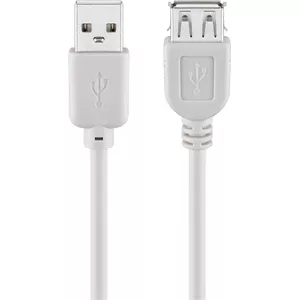 USB 2.0 pagarinājuma kabelis GOOBAY 3 m — USB A uz USB A, Hi‑Speed, pelēks