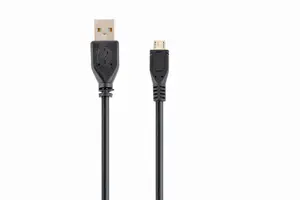 Gembird CCP-MUSB2-AMBM-10 USB 2.0 cable 3 m Micro-USB B to USB A male connectors gold-plated contacts black