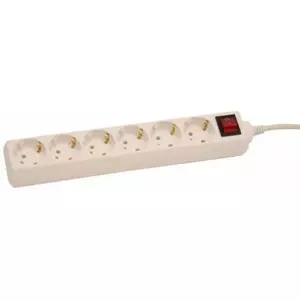 Pagarinātājs GROHE PAG6ZS5WH ar 6 kontaktligzdām, kabelis 5,0 m, 3G1,0 mm², balts