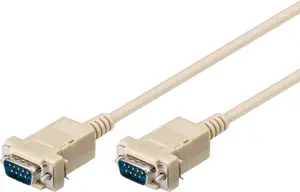 Microconnect SCSEHH2 seriālais kabelis ar DB-9 savienotājiem baltā krāsā