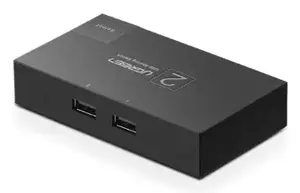 Ugreen 30345 USB 2.0 koplietojuma slēdzis ar USB Type-A interfeisiem un 0.48 Gbit/s datu pārsūtīšanas ātrumu