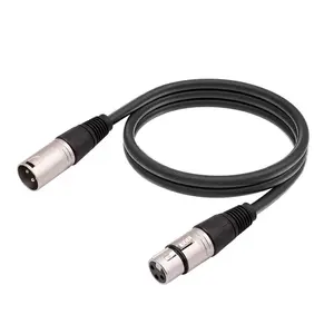 MicroConnect XLR balansēts audio kabelis 1 m XLR vīrišķais pret XLR sievišķo melns