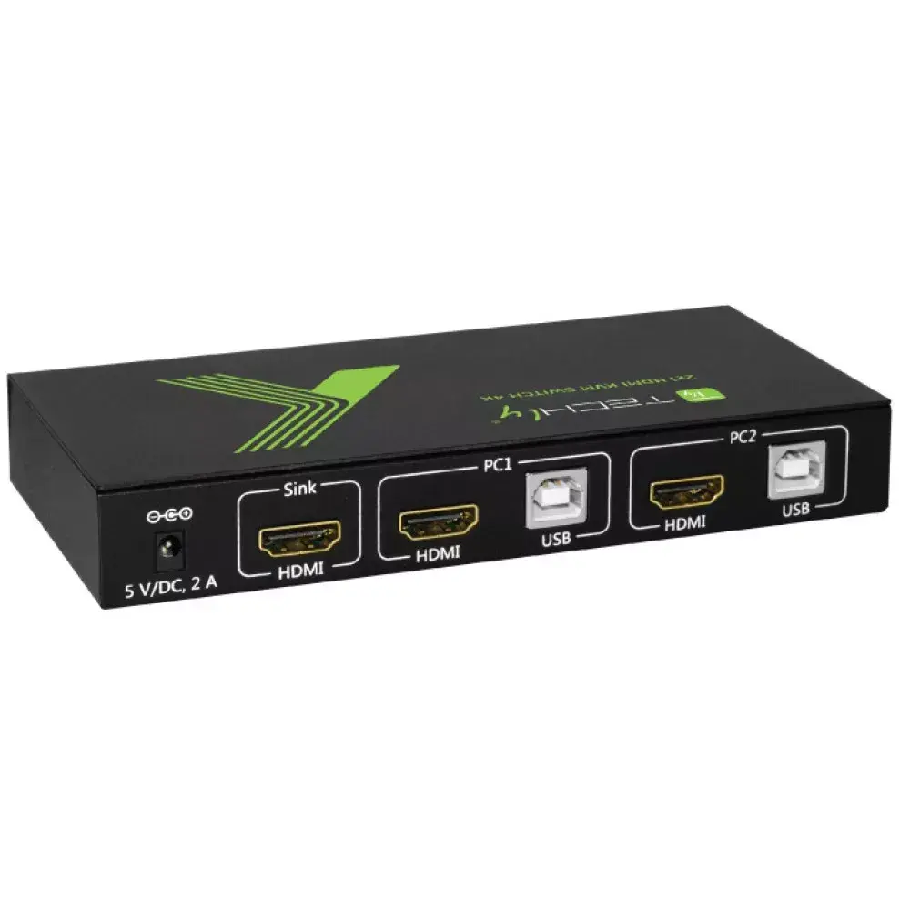 KVM slēdzis Techly 2x1 USB HDMI 4Kx2K IDATA KVM-HDMI2U Photo 3