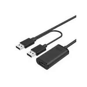 USB 3.2 Gen 1 (USB 3.0) A — A datu kabelis Unitek Y-C456GBK, 0,5 m, melns, zeltītas kontaktvirsmas