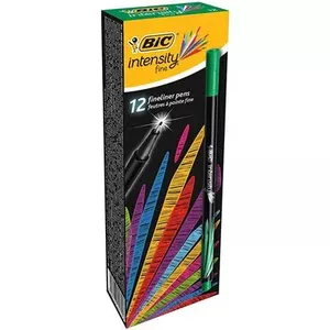 Marķieris BIC Intensity ar smalku galu, zaļa tinte, 12 gab. iep.