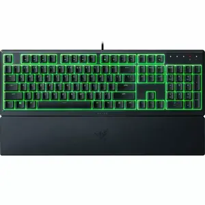 Spēļu klaviatūra Razer Ornata V3 X vadu RGB LED melna — membrāni-mehānisks dizains, kompakts izkārtojums