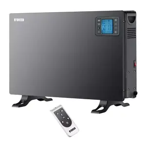 Konvektora elektriskais sildītājs NOVEEN CH7100 — 2000 W, 3 jaudas līmeņi, LCD, taimeris, tālvadība, melns