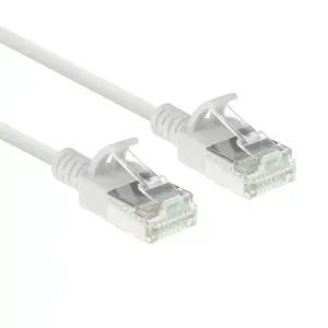 ACT Cat6a U/FTP Slimline Patch Kabelis RJ45 Balts 0.5m DC6900