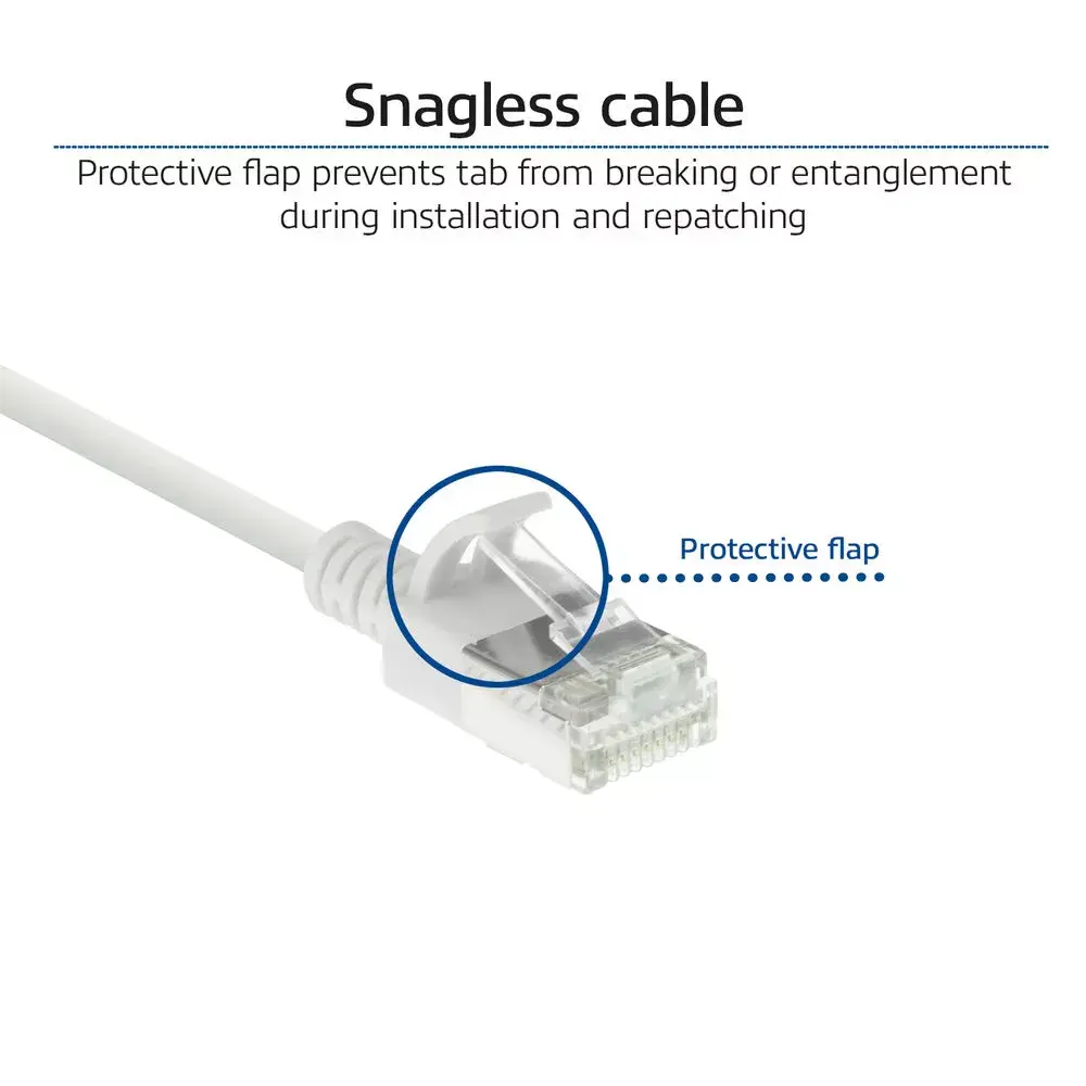 ACT Cat6a U/FTP Slimline Patch Kabelis RJ45 0.5m DC6900 Photo 6