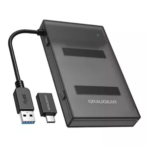Uzglabāšanas diska dokstacija GRAUGEAR G-2603-AC USB 3.2 Gen 1 Melna HDD SSD 2.5"