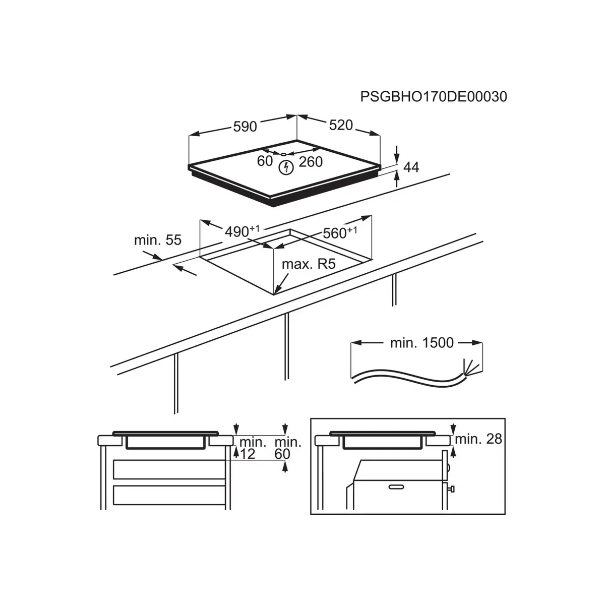 Встраиваемая индукционная варочная панель Electrolux EIV634 Photo 2