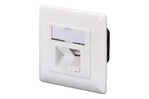 Digitus DN-9001-N CAT 5e Class D Flush Mount Wall Outlet with RJ-45 Ports in White