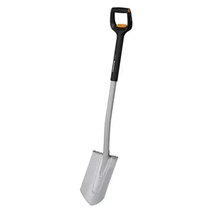 Лопата Fiskars Xact с заострённым лезвием телескопическая 111–130 см