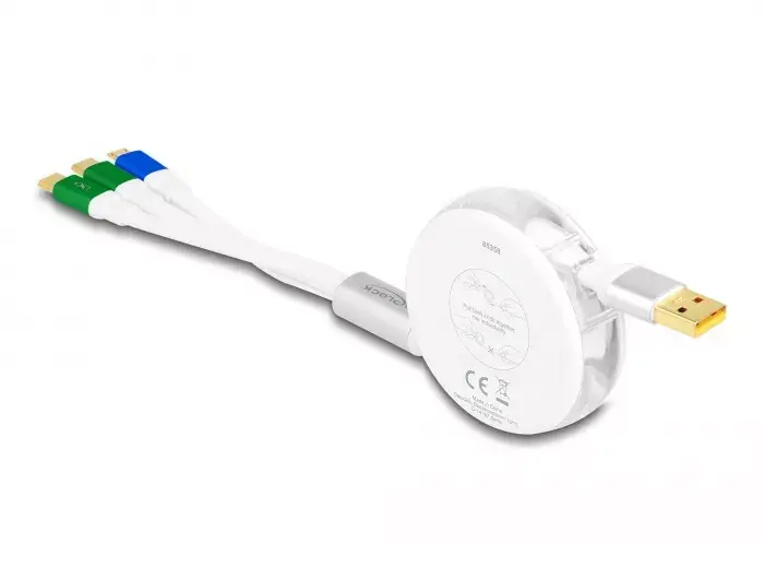 DeLOCK USB 3 в 1 Выдвижной Зарядный Кабель 85358 Photo 2