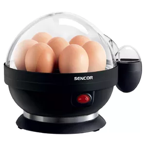Яйцеварка SENCOR SEG 710BP — на 7 яиц, мощность 320–380 Вт, прозрачная/чёрная