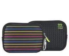 Zīmuļu maciņš Pixelbags PIPISTRELLO Black sachet — kompakts pildspalvu un sīku lietu maisiņš