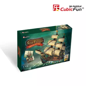 3D puzzle cubicfun Sp. Armada The San Felipe DA-24017 — scale model ship puzzle, cardboard pieces