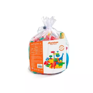 Construction blocks Marioinex Waffle Mix 30 – building toy set, assorted waffle-style interlocking blocks